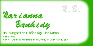 marianna banhidy business card